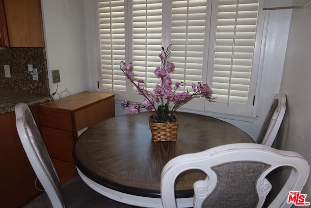 view of dining room