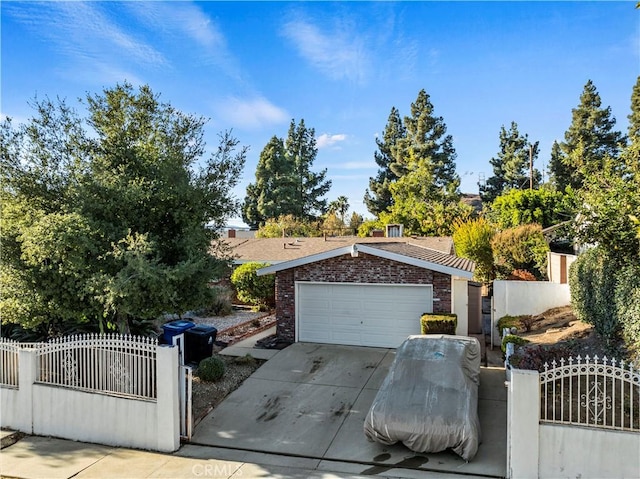 view of front of home featuring a garage