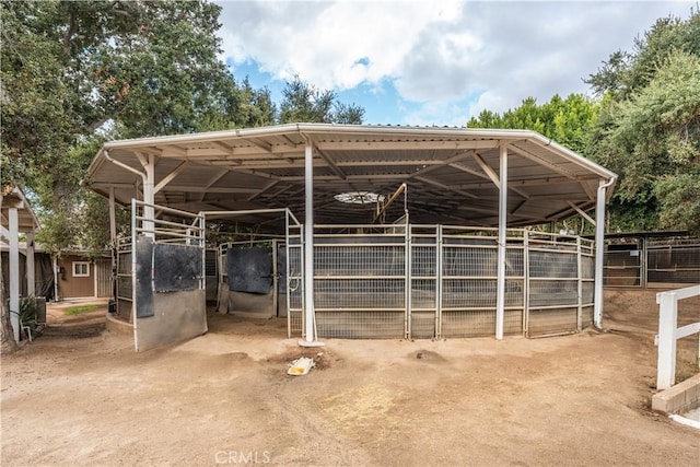 view of horse barn