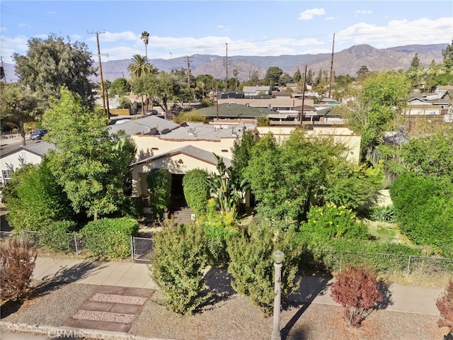 aerial view featuring a mountain view