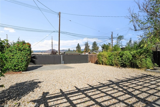 view of yard with a patio area