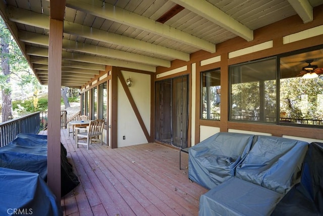 view of wooden terrace