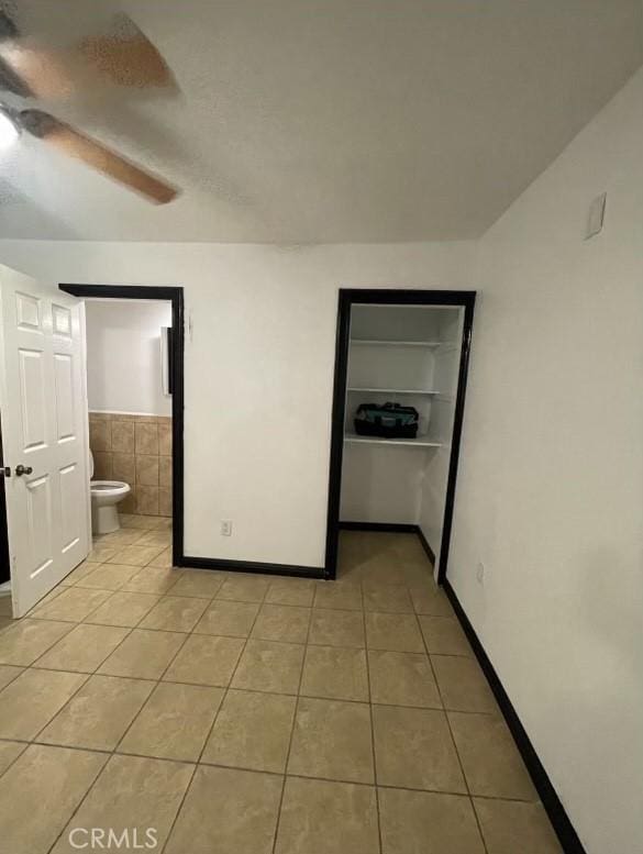 interior space featuring light tile patterned floors