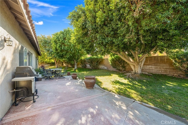 view of patio with grilling area