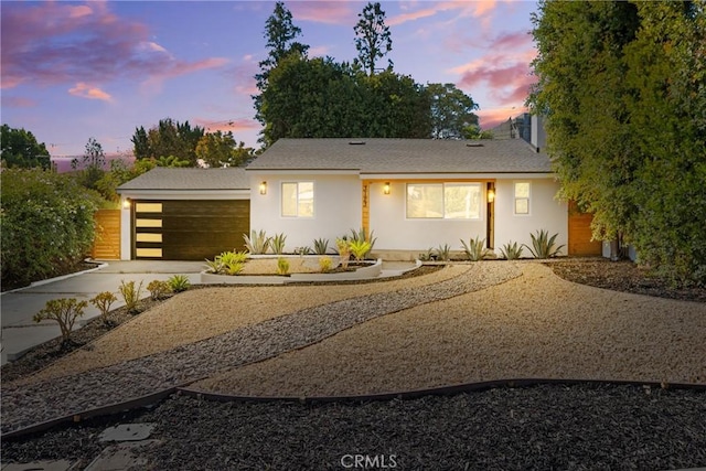 view of front of house featuring a garage