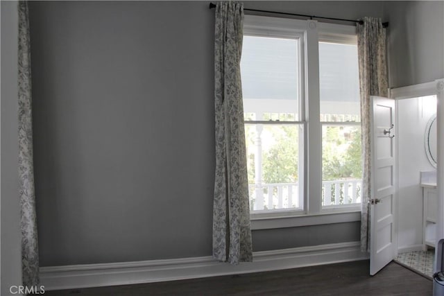 interior space featuring hardwood / wood-style floors