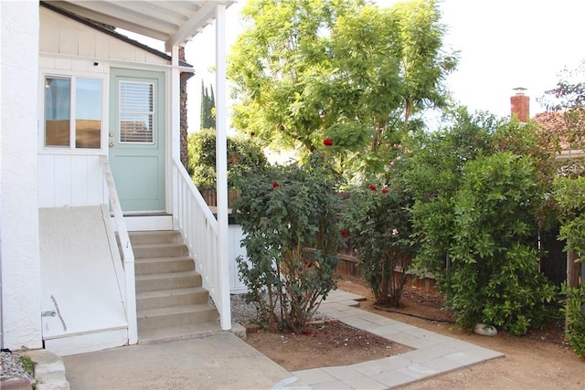 view of doorway to property