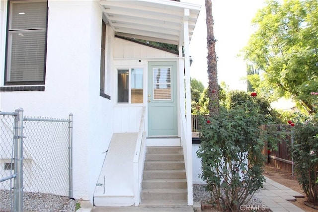 view of doorway to property