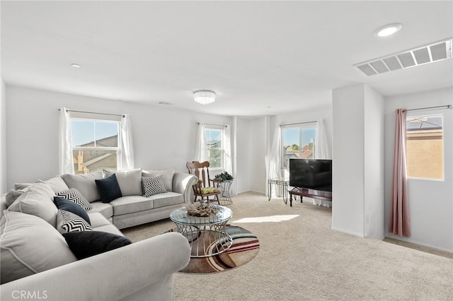 view of carpeted living room