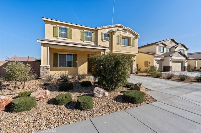 view of front of home featuring a garage