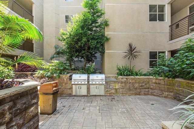 view of patio featuring grilling area and area for grilling