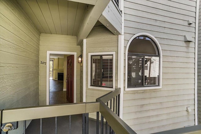 view of doorway to property