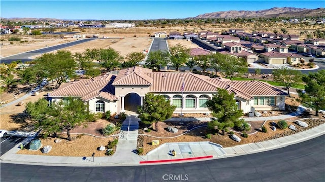 bird's eye view with a mountain view and a residential view