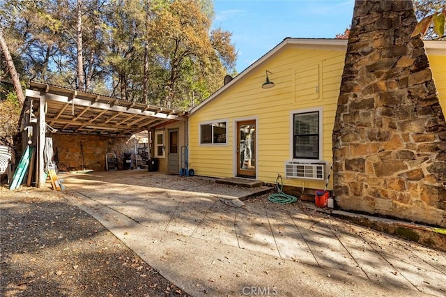 view of front of house with a carport