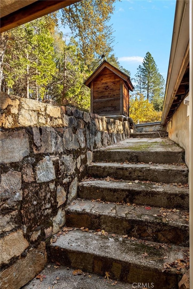 view of stairs