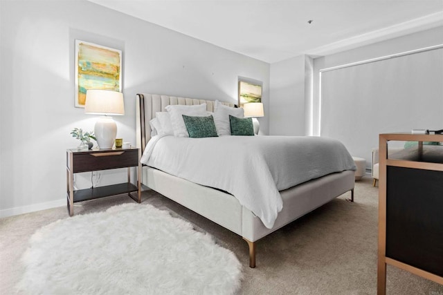 bedroom featuring carpet flooring