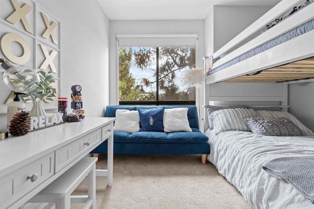 bedroom featuring carpet