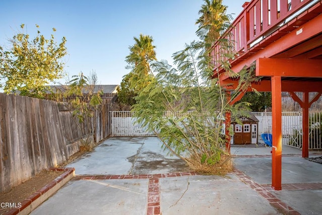 view of patio / terrace featuring a balcony