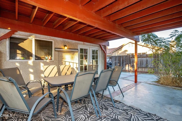 view of patio / terrace featuring a grill