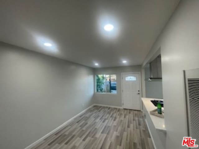 interior space with light wood-type flooring