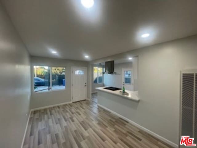 entryway featuring light hardwood / wood-style flooring