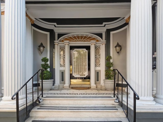 view of doorway to property