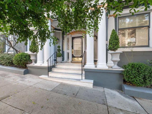 view of doorway to property