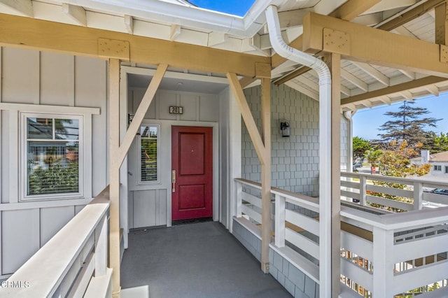 view of doorway to property