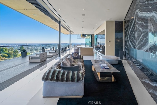 view of patio with an outdoor hangout area