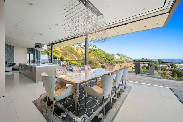 view of patio featuring an outdoor wet bar