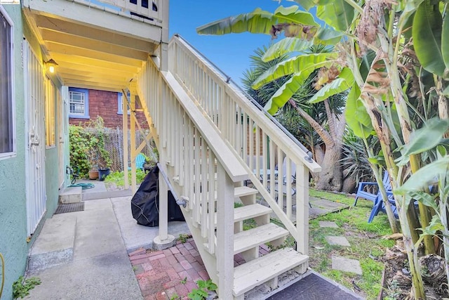 view of stairs