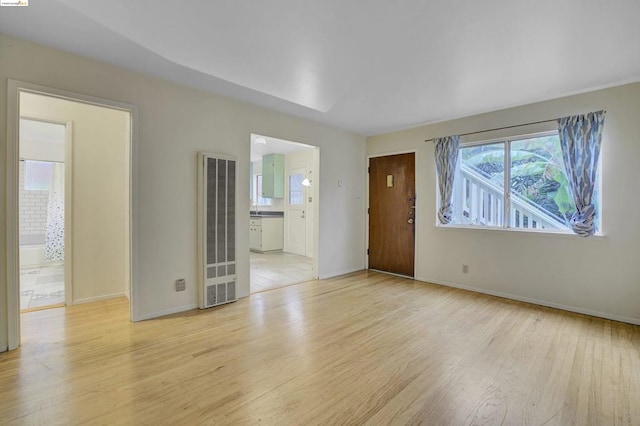 empty room featuring light hardwood / wood-style flooring