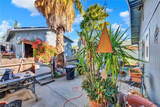 view of patio / terrace with fence