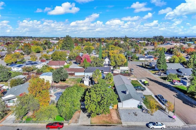 aerial view with a residential view