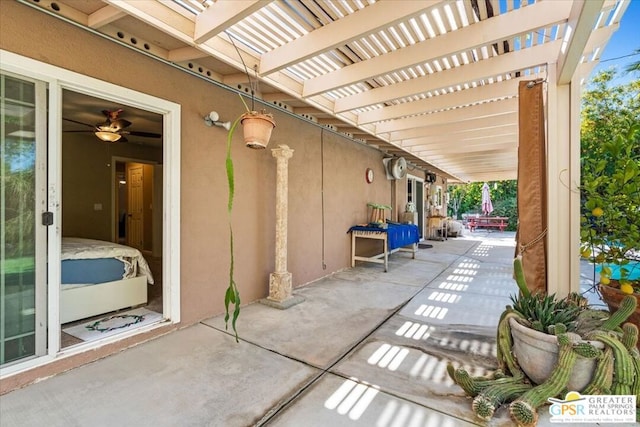 view of patio / terrace featuring a pergola