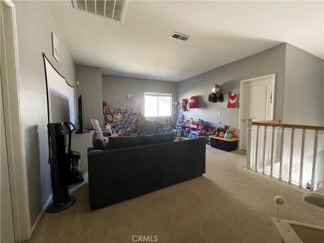 view of carpeted living room