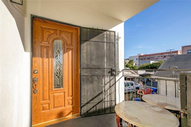 view of doorway to property