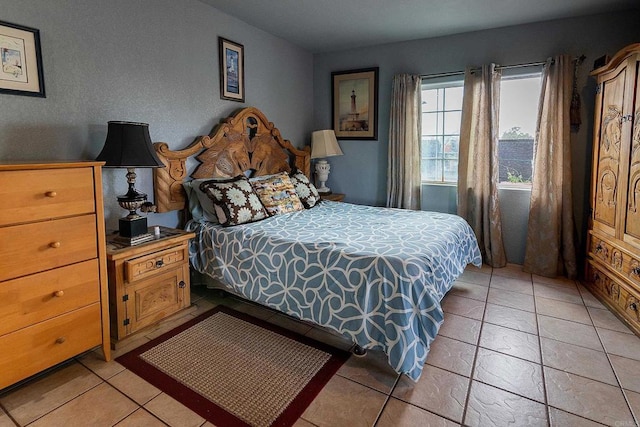 view of tiled bedroom