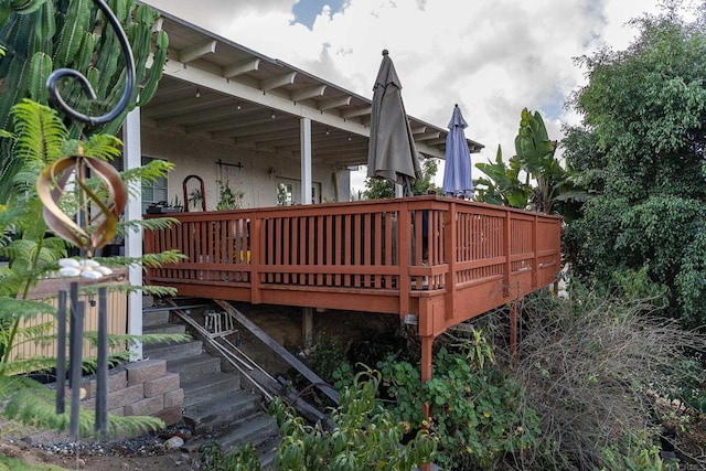 view of wooden terrace