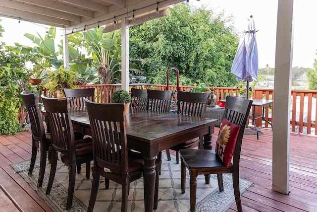 view of wooden deck