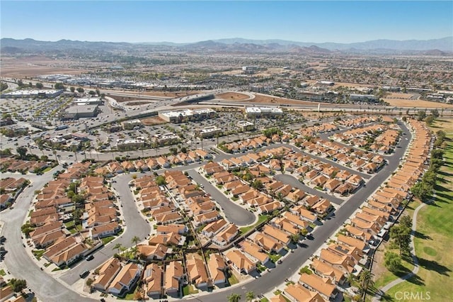 aerial view featuring a mountain view