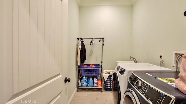 washroom featuring separate washer and dryer