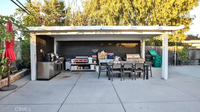 view of patio featuring area for grilling