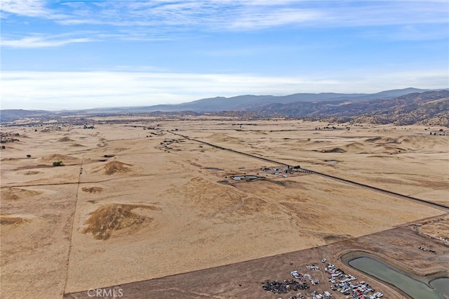 aerial view with a mountain view