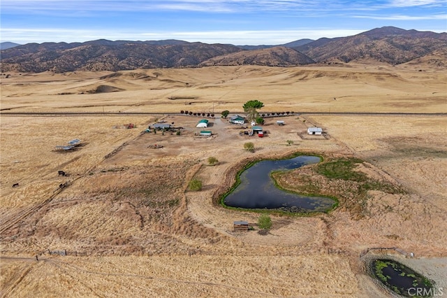 bird's eye view featuring a mountain view