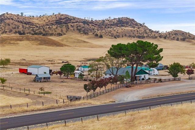 property view of mountains with a rural view