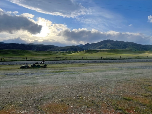 mountain view with a rural view