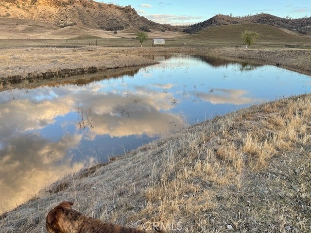 property view of water featuring a mountain view