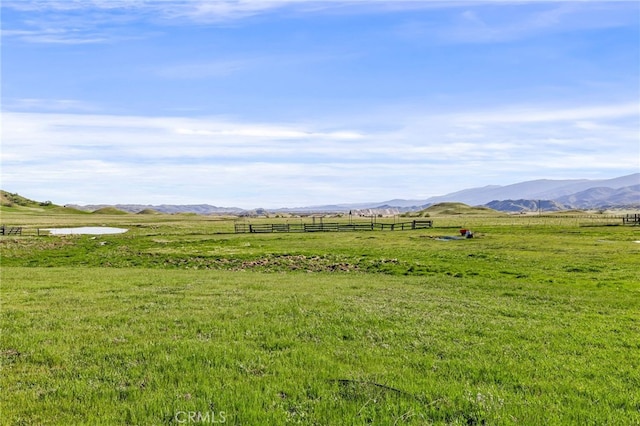 property view of mountains with a rural view