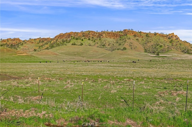 view of mountain feature featuring a rural view